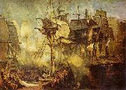 Joseph Mallord William Turner Die Schlacht bei Trafalgar, von den Steuerbordbesanwanten der Victory aus gesehen Spain oil painting artist